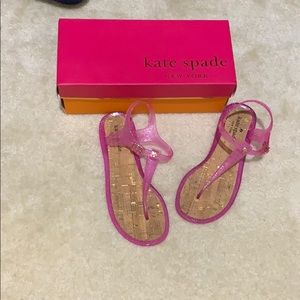 Kate Spade Pink sparkle jelly sandals